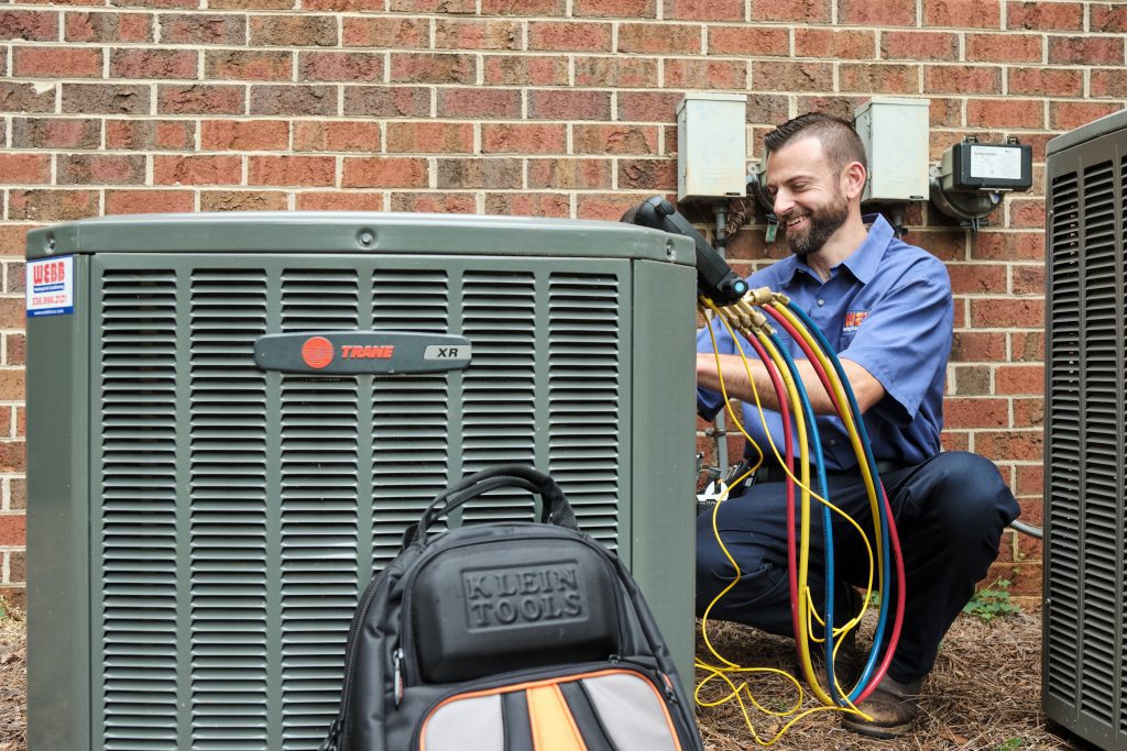 Webb HVAC technician providing heating repair services